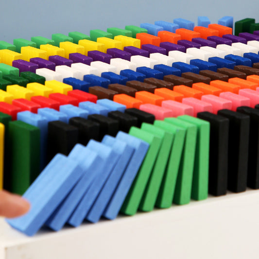 Wooden Domino Blocks Building Toy Kits - Michelasone