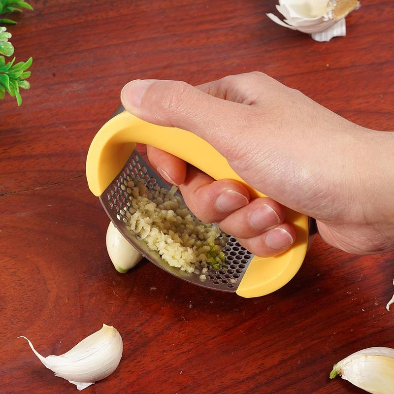 Stainless Steel Garlic Masher Garlic Press Household Manual Curve Fruit Vegetable Tools Kitchen Gadgets - Michelasone